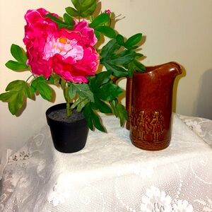 Vintage Seagrams blend scotch ceramic pitcher whiskey barware retro bagpipers